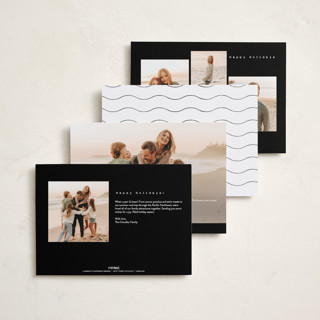 This is a charcoal holiday photo cards with standard by Amy Payne called vacation postcard printing on recycled smooth signature in standard