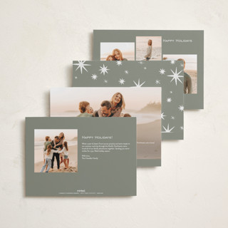 This is a snow holiday photo cards with standard by Wildfield Paper Co called twinkle! printing on recycled smooth signature in standard