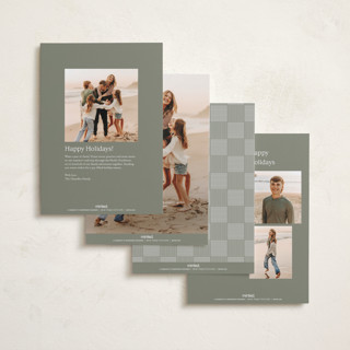 This is a pear holiday photo cards with standard by Design Lotus called minimalist delight printing on recycled smooth signature in standard