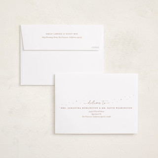 This is a taupe holiday photo cards with standard by Sarah Curry called minimal holiday gallery printing on recycled smooth signature in standard