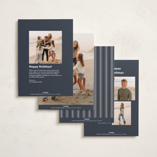 This is a jean holiday photo cards with standard by Pixel and Hank called the classic printing on recycled smooth signature in standard