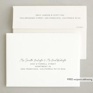 This is a snow holiday photo cards with standard by Angie Gubler Design called scripted christmas printing on recycled smooth signature in standard