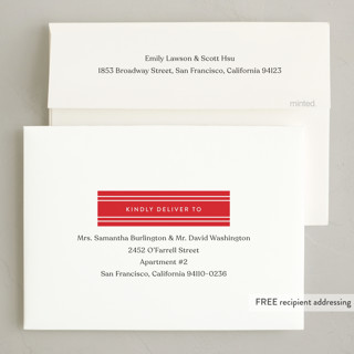 This is a berry holiday photo cards with standard by Ellis called classic berry printing on recycled smooth signature in standard