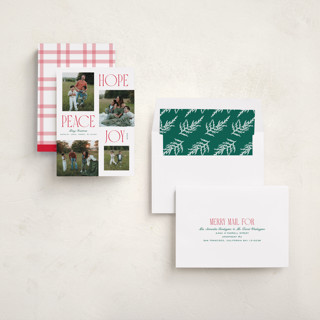 This is a cardinal holiday photo cards with standard by Owl and Toad called scrapbook printing on recycled smooth signature in standard