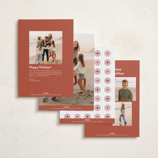 This is a maple holiday photo cards with standard by Laura Bercovich called merrily married printing on recycled smooth signature in standard