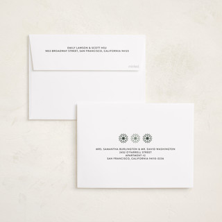 This is a fir holiday photo cards with standard by Laura Bercovich called merrily married printing on recycled smooth signature in standard