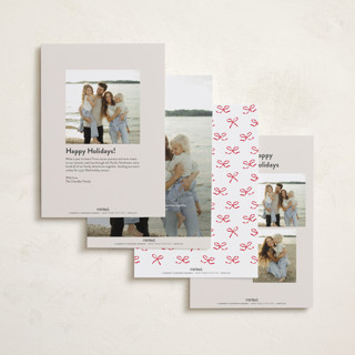 This is a toasted marshmallow holiday photo cards with standard by Owl and Toad called from our new home printing on recycled smooth signature in standard