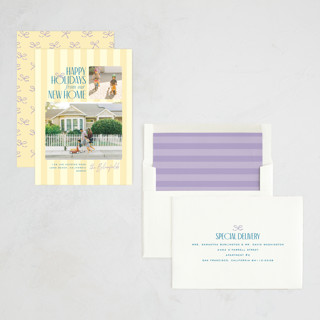 This is a lemonade holiday photo cards with standard by Owl and Toad called from our new home printing on recycled smooth signature in standard