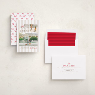 This is a toasted marshmallow holiday photo cards with standard by Owl and Toad called from our new home printing on recycled smooth signature in standard