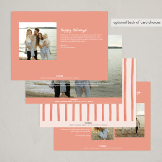 This is a sunset holiday photo cards with standard by Pink House Press called tis the sea sun printing on recycled smooth signature in standard