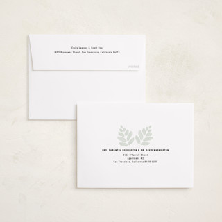 This is a sage holiday photo cards with standard by Mary Kay Garttmeier called new ho ho home printing on recycled smooth signature in standard