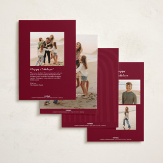 This is a holly berry holiday photo cards with standard by Oma N. Ramkhelawan called arched simplicity printing on recycled smooth signature in standard