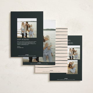 This is a midnight forest holiday photo cards with standard by Julie Murray called decking new halls printing on recycled smooth signature in standard