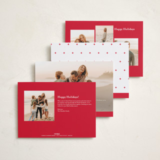 This is a peppermint holiday photo cards with standard by Leah Ragain called what a wonderful life printing on recycled smooth signature in standard