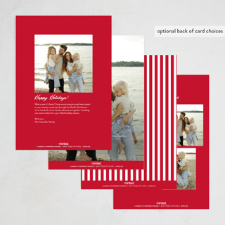 This is a rouge holiday photo cards with standard by Sara Hicks Malone called christmas classic printing on recycled smooth signature in standard
