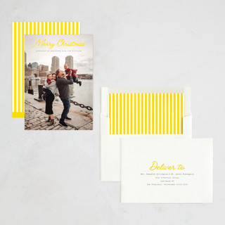 This is a highlighter holiday photo cards with standard by Sara Hicks Malone called christmas classic printing on recycled smooth signature in standard