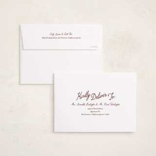 This is a cranberry holiday photo cards with standard by Pixel and Hank called jottings printing on recycled smooth signature in standard
