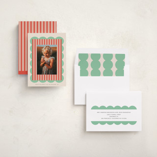 This is a mint chip holiday photo cards with standard by Morgan Kendall called layered frame printing on recycled smooth signature in standard