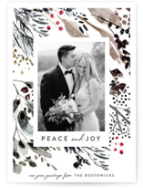 This is a grey holiday photo card by Eve Schultz called Wonderland with standard printing on smooth signature in standard.