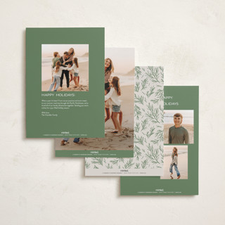 This is a fir holiday photo cards with standard by Everett Paper Goods called classically printing on recycled smooth signature in standard