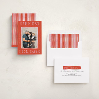 This is a maraschino holiday photo cards with standard by Pixel and Hank called delightful printing on recycled smooth signature in standard