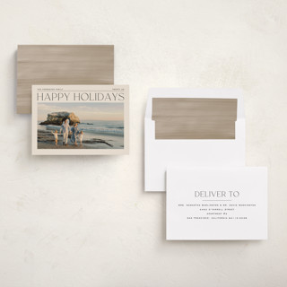 This is a ink holiday photo cards with standard by Ekko Studio called holiday headlines printing on recycled smooth signature in standard