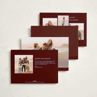 This is a antique holiday photo cards with standard by Olivia Kanaley Inman called highland holiday printing on recycled smooth signature in standard