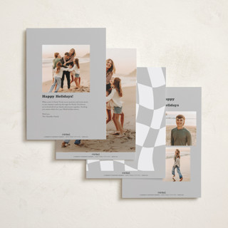 This is a snowflake holiday photo cards with standard by Jessie Steury called very bold printing on recycled smooth signature in standard