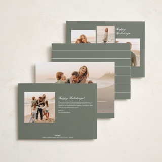 This is a snow holiday photo cards with standard by Ashley Iwafuchi called merriest wishes printing on recycled smooth signature in standard