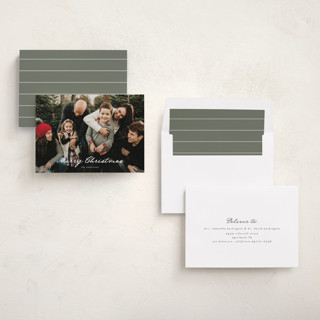 This is a snow holiday photo cards with standard by Ashley Iwafuchi called merriest wishes printing on recycled smooth signature in standard