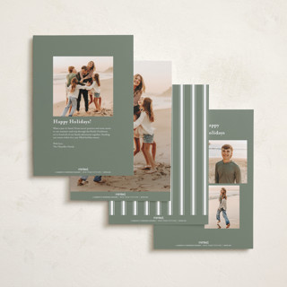 This is a evergreen holiday photo cards with standard by Erin L. Wilson called seabreeze printing on recycled smooth signature in standard