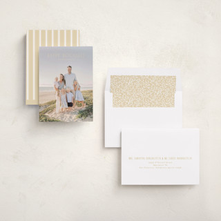 This is a butter holiday photo cards with standard by Erin L. Wilson called seabreeze printing on recycled smooth signature in standard