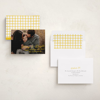 This is a sunshine holiday photo cards with standard by AK Graphics called notes printing on recycled smooth signature in standard