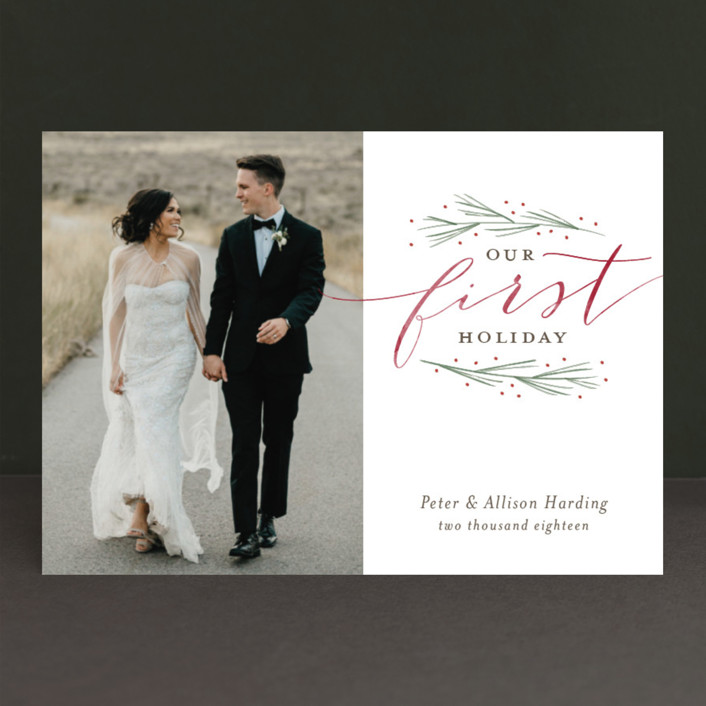 our first married christmas holiday photo cards by sarah guse brown