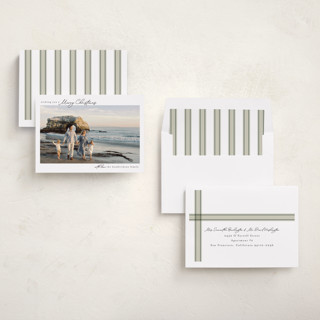 This is a snowflake holiday photo cards with standard by Chris Griffith called holiday fun printing on recycled smooth signature in standard