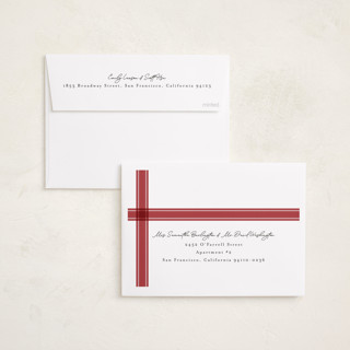 This is a crimson holiday photo cards with standard by Chris Griffith called holiday fun printing on recycled smooth signature in standard