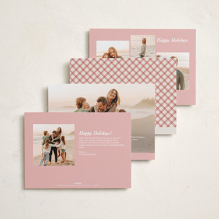This is a berry holiday photo cards with standard by Pati Cascino called mina printing on recycled smooth signature in standard