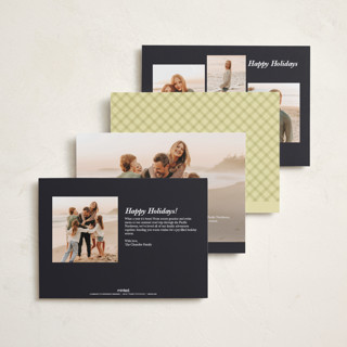 This is a midnight holiday photo cards with standard by Pati Cascino called mina printing on recycled smooth signature in standard