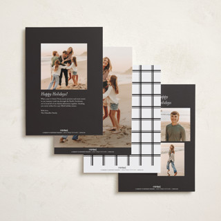 This is a nighttime holiday photo cards with standard by Stacey Meacham called elegant overlap printing on recycled smooth signature in standard