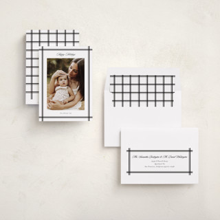 This is a nighttime holiday photo cards with standard by Stacey Meacham called elegant overlap printing on recycled smooth signature in standard