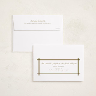 This is a golden holiday photo cards with standard by Stacey Meacham called elegant overlap printing on recycled smooth signature in standard