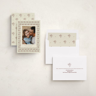 This is a holly berry holiday photo cards with standard by Junebloom called hollys' bouquet printing on recycled smooth signature in standard