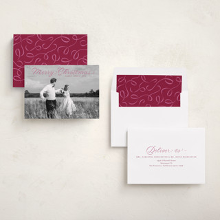 This is a sugarplum holiday photo cards with standard by Alston Foster called endearing printing on recycled smooth signature in standard
