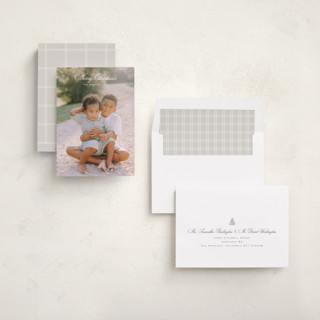 This is a cotton holiday photo cards with standard by Amy Kross called weston printing on recycled smooth signature in standard