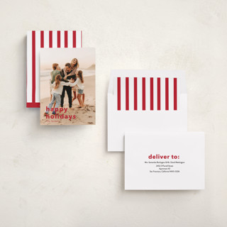 This is a berry holiday photo cards with standard by Angela Thompson called holiday fun! printing on recycled smooth signature in standard