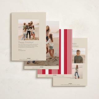 This is a champagne holiday photo cards with standard by Baumbirdy called scripted note printing on recycled smooth signature in standard