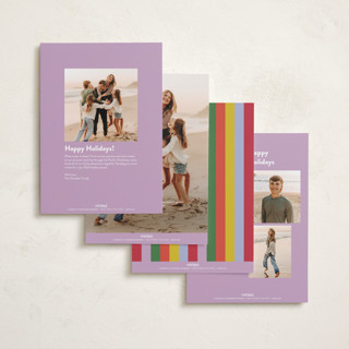 This is a gumdrops holiday photo cards with standard by Maria Alou called candy garland printing on recycled smooth signature in standard