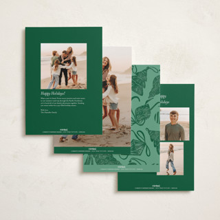 This is a fir holiday photo cards with standard by Corinne Malesic called bauble & bow printing on recycled smooth signature in standard