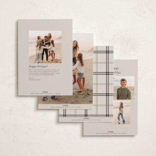 This is a vanilla holiday photo cards with standard by Cindy Reynolds called window pane printing on recycled smooth signature in standard
