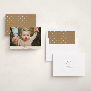 This is a eggnog holiday photo cards with standard by Erica Krystek called petite bow printing on recycled smooth signature in standard